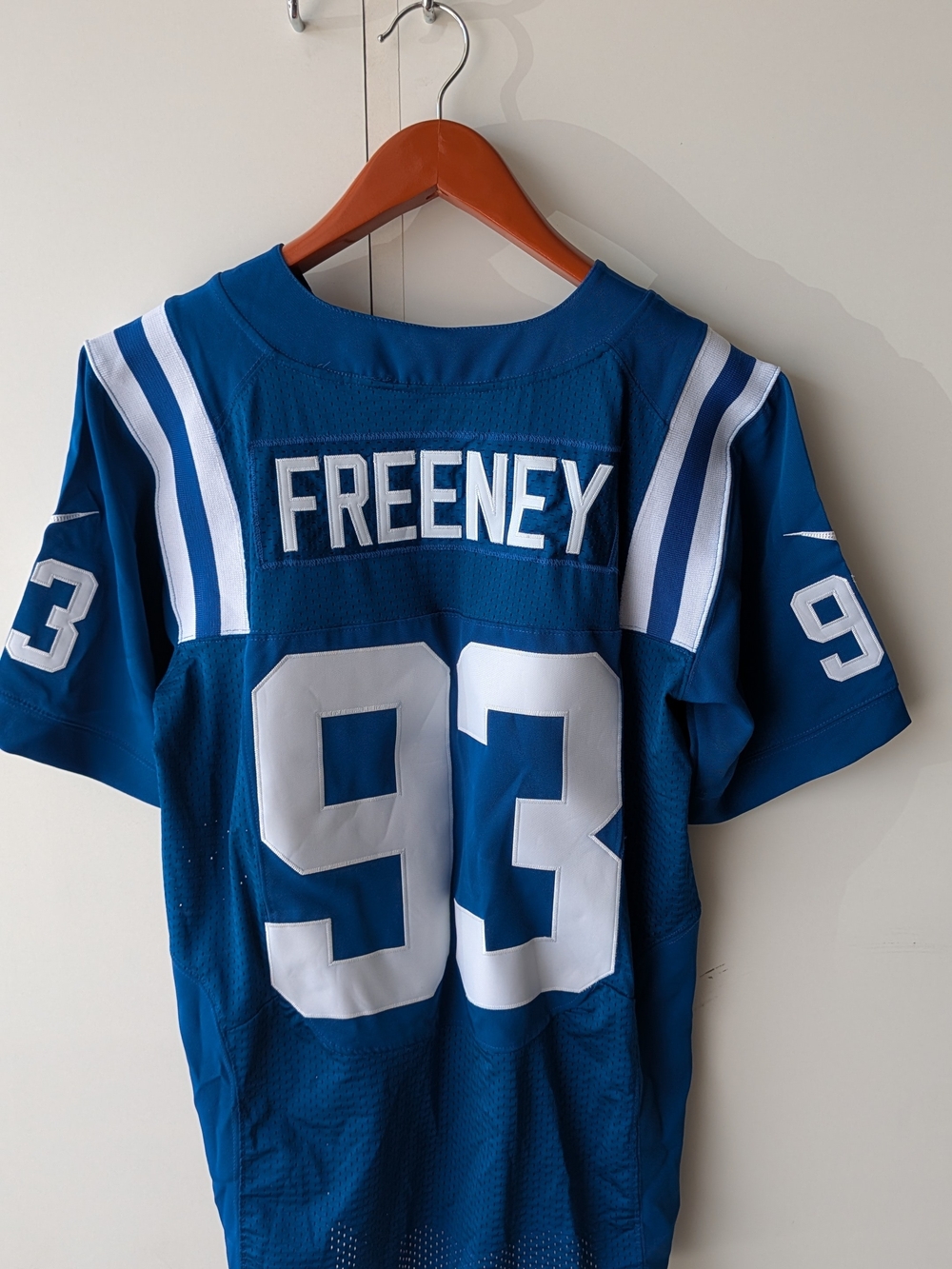Dallas Colts Nike Men's Blue and White #93 'FREENEY' Football Jersey